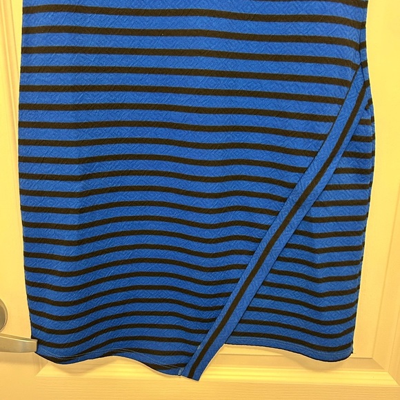 Blue and Black Striped Dress - Picture 3 of 5